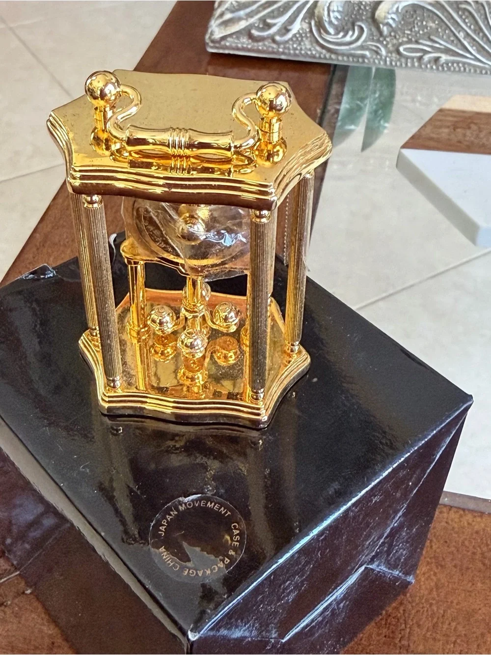 Gold Tabletop Clock - Brand Unspecified